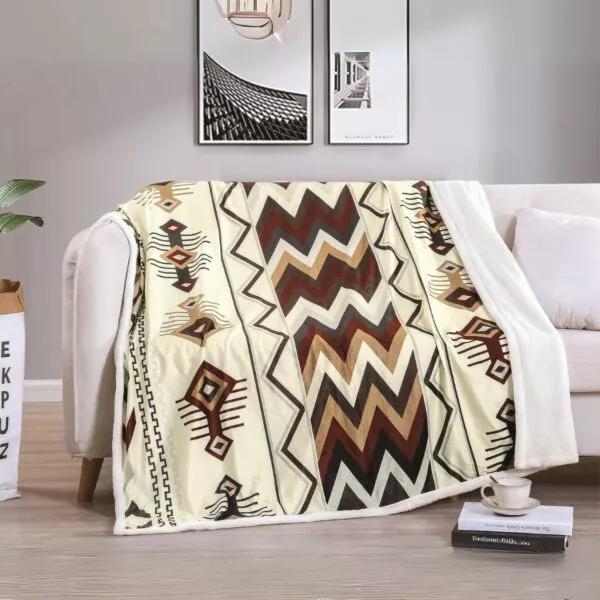 بطانية مفرد مخمل فرو مطبوع 130X160 - متعدد الالوان