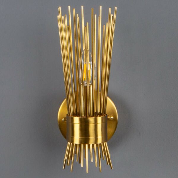 إضاءة جدارية أعواد لمبة واحدة إي 27 ذهبي
