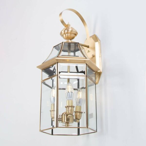 اضاءة جدارية فانوس لورنز مقاس كبير ذهبي