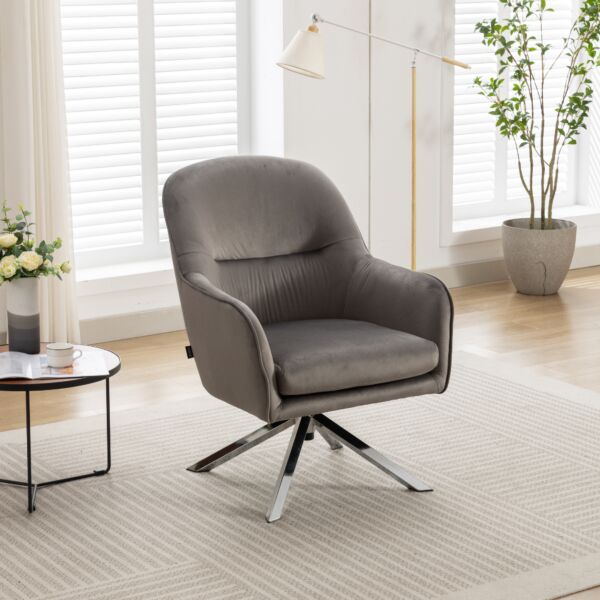 كرسي دوار كومفورت - رمادي