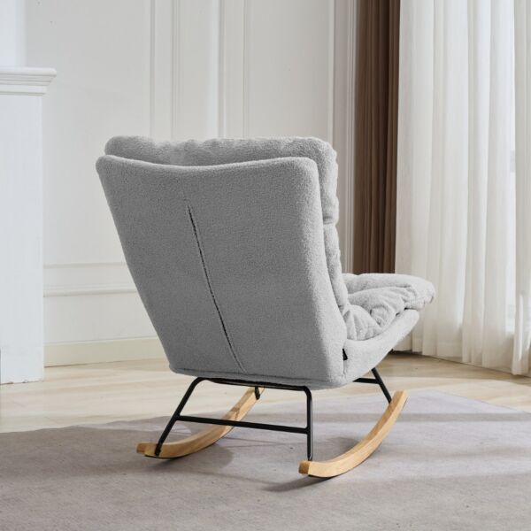 كرسي استرخاء هزاز مدونا - رمادي