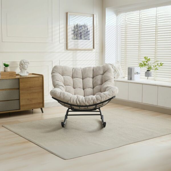 كرسي استرخاء كوتون كلاود - بيج واسود