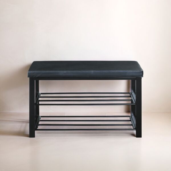 منظم احذية مع مقعد سوتورا - اسود