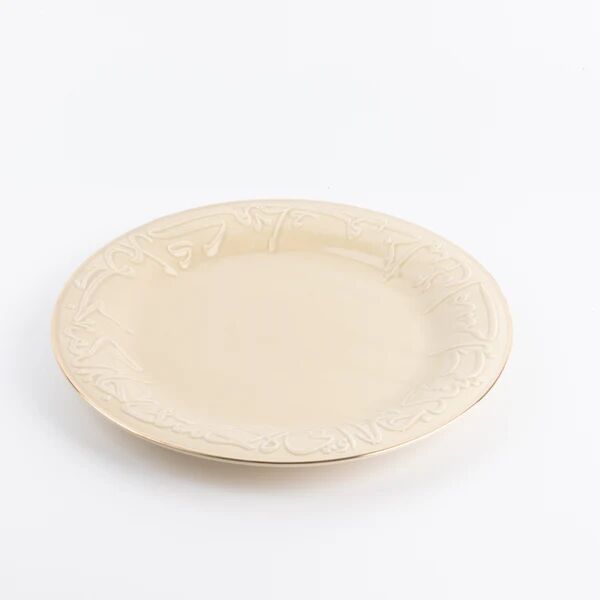 طقم صحون عشاء 18 قطعة من جوار - كريمي وذهبي