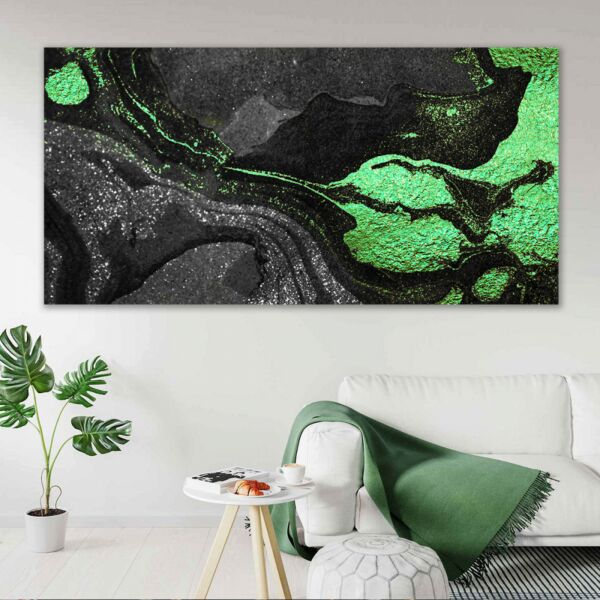 لوحة ديكور قماشية نيرسل - اسود