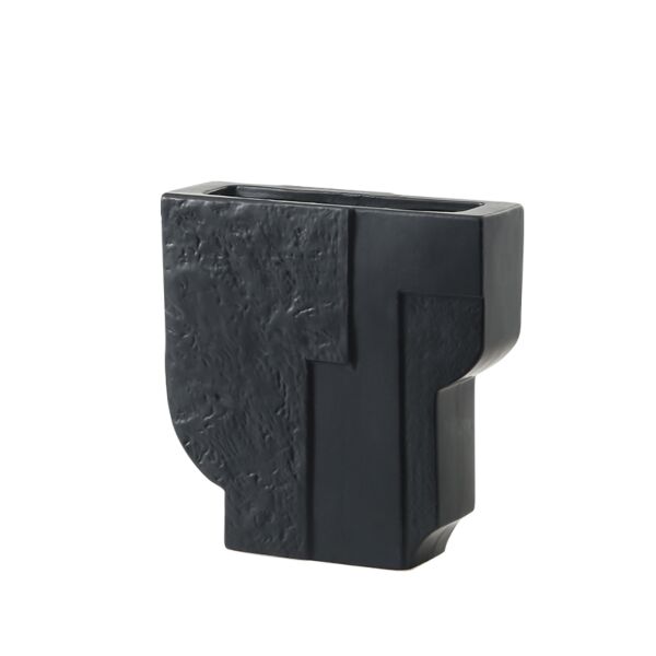 فازة بوليغونال جيوميترك -  أسود