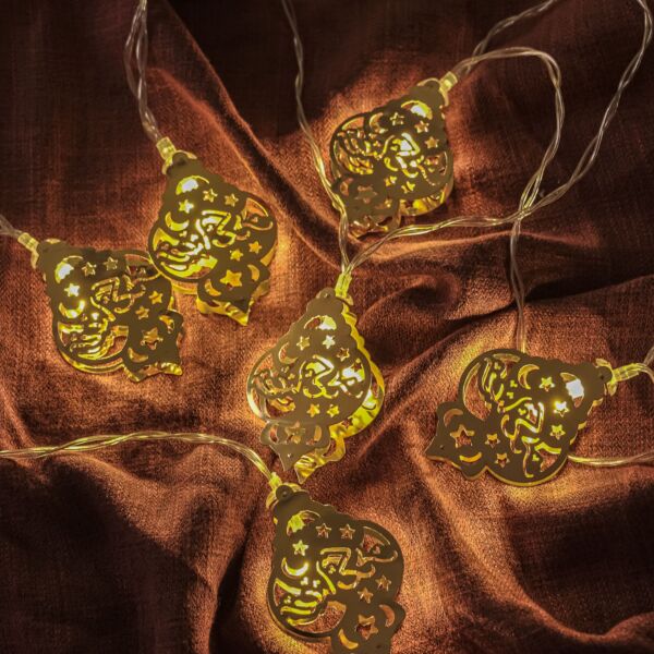 حبل اضاءة نارمين يعمل بالبطاريات رمضان كريم - ذهبي