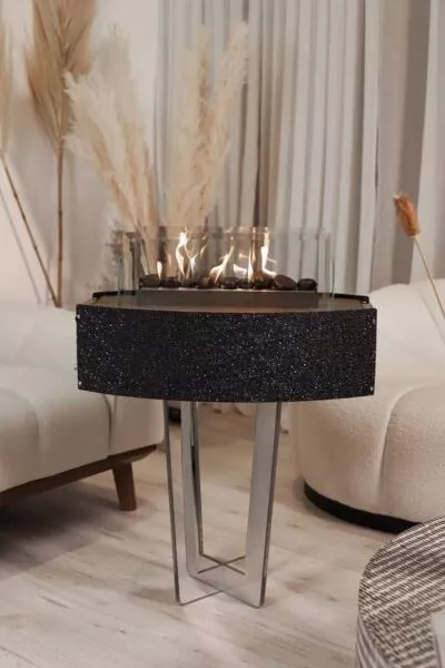 دفاية وهج لكسان أسود قاعدة مراية مرتفعه
