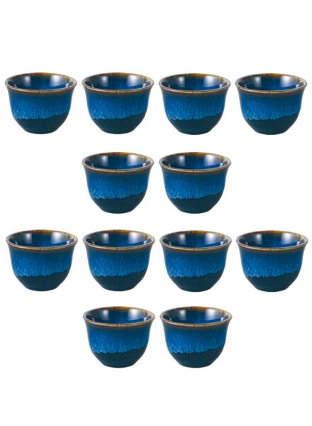 طقم أكواب كاوا بورسلين 12 قطعة 110  مل متعدد الألوان