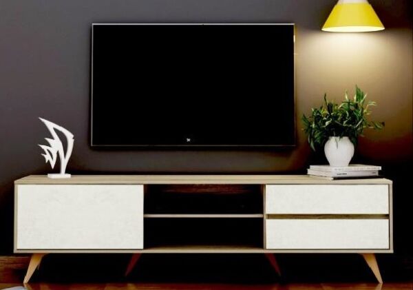 طاولة تلفزيون تالو بيج ورمادي