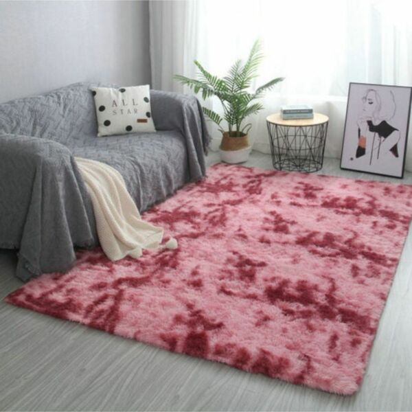 سجادة فرو مضادة للإنزلاق 150x200سم - وردي