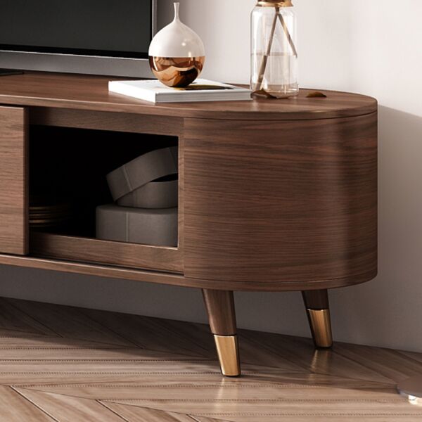طاولة تلفزيون خشب موردن  اليغانت فيرنيتشر - بني