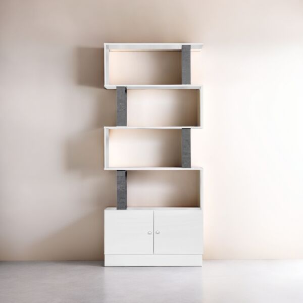 وحدة أرفف بروكي خشب  متعددة الإستخدام مع وحدة تخزين سفلية 