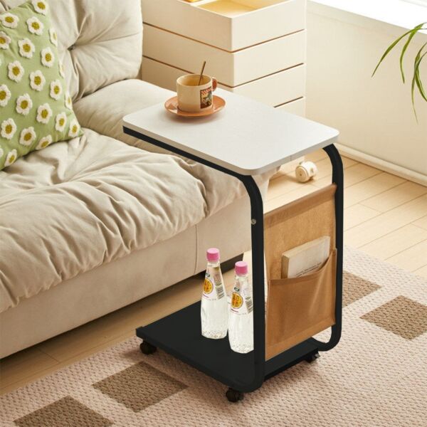 طاولة خدمة مستطيلة روانا - أبيض وأسود