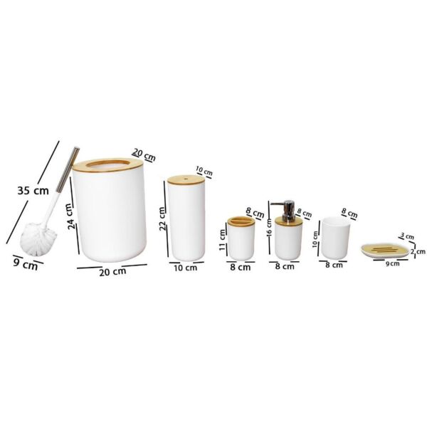 طقم اكسسوار حمام 6 قطع ميلار