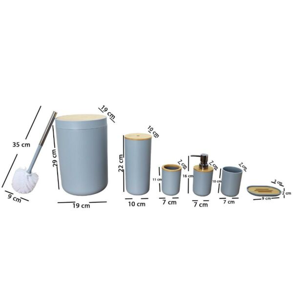 طقم اكسسوار حمام 6 قطع ليندا