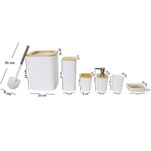 طقم اكسسوار حمام 6 قطع قلورا