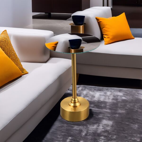 طاولة جانبية صغيرة دارك - ذهبي