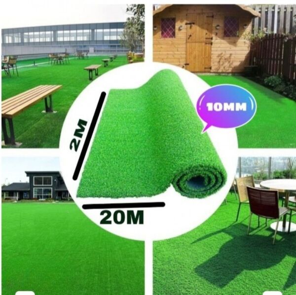 عشب صناعي أخضر رول مقاس  2 20 م ثخانة 1 سم