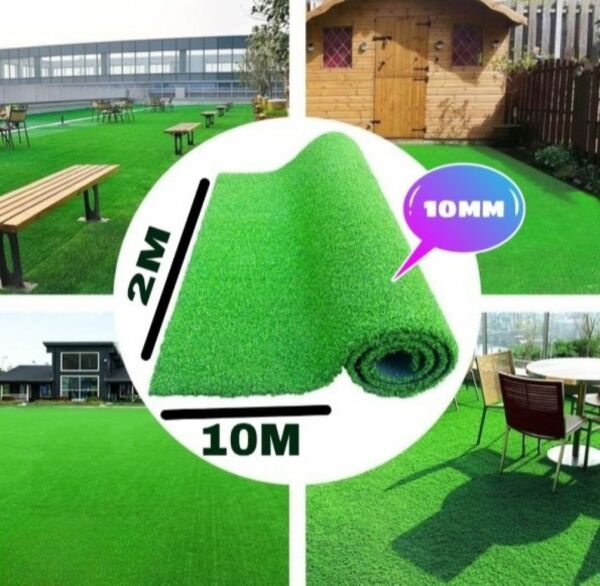 عشب صناعي أخضر رول مقاس  2 10 م ثخانة 1 سم