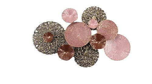 لوحة ديكور جدارية روزاليكا حديد ثلاثية الأبعاد متعددة الألوان