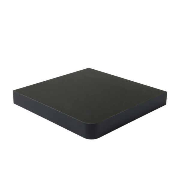 رف جداري خشب مربع ريناي - أسود