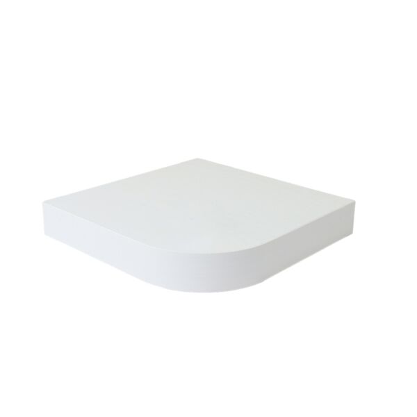 رف جداري خشب مقوس - أبيض