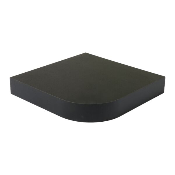 رف جداري خشب مقوس - أسود