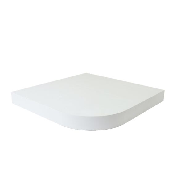 رف جداري خشب مقوس 35 سم - أبيض