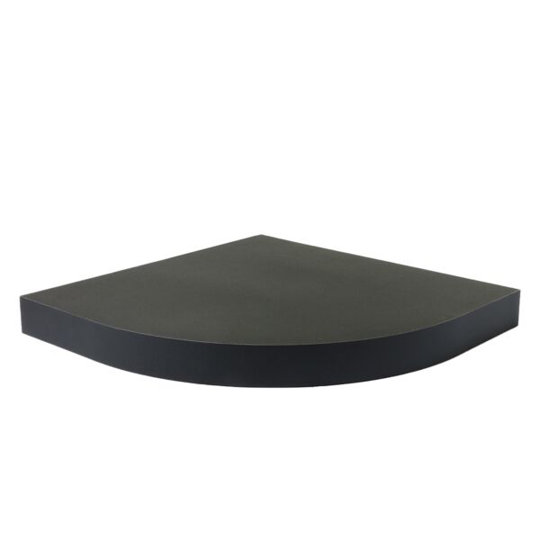 رف جداري خشب ربع دائرة 35 سم - أسود