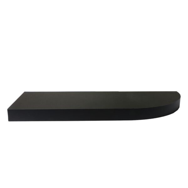 رف جداري خشب ربع بيضاوي 60 سم - أسود