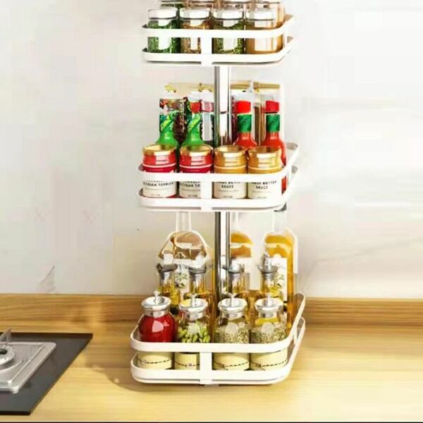 وحدة رفوف تنظيم ثلاث أدوار دوريان لون أبيض