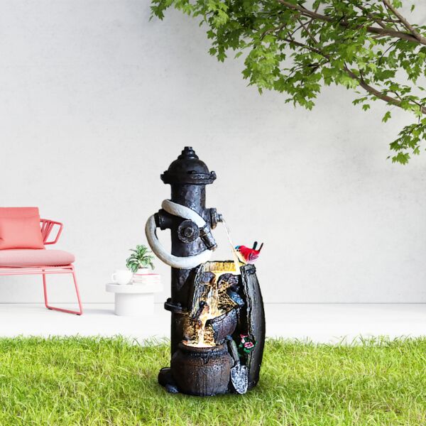 ديكور  شلال نافورة  مضخة الماء بإضاءة ليد