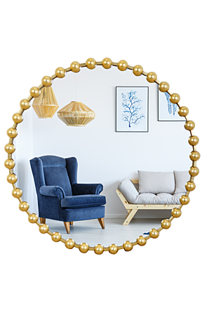 مرآة حائط بولاريلا  -  ذهبي