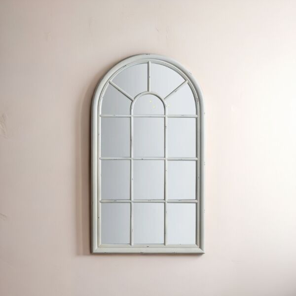 مرآة حائط شكل شباك ساكولا  -  أبيض 