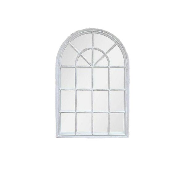 مرآة حائط شكل شباك معتق سيفا  -  أبيض 