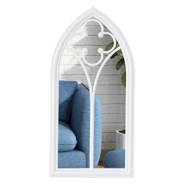 مرآة جدارية بتصميم شباك 71 سم - ابيض