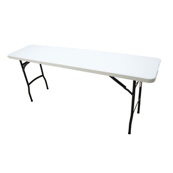 طاولة فايبر مستطيلة قابلة للطي 181x45 - أبيض