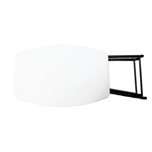 طاولة فايبر قابلة للطي - أبيض وأسود