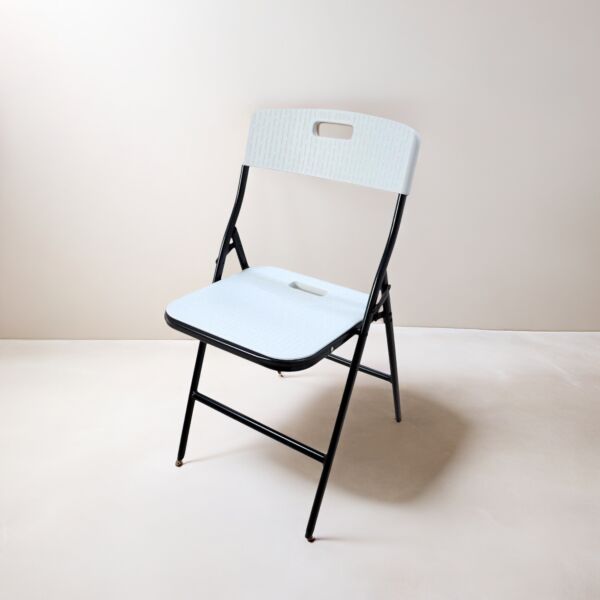 كرسي فايبر قابل للطي 46x81 - أبيض