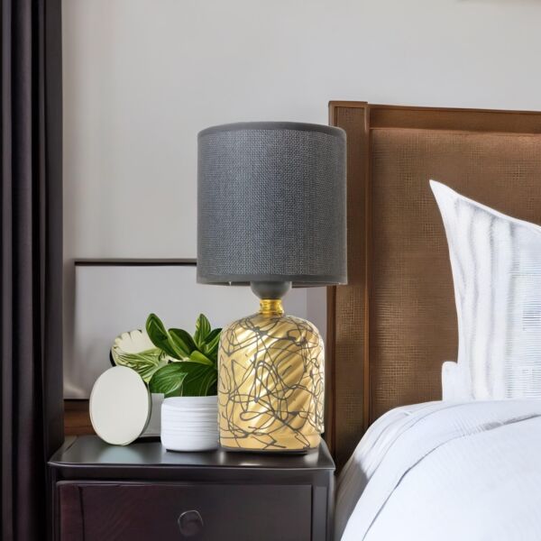 ابجورة طاولة سابو - ذهبي واسود