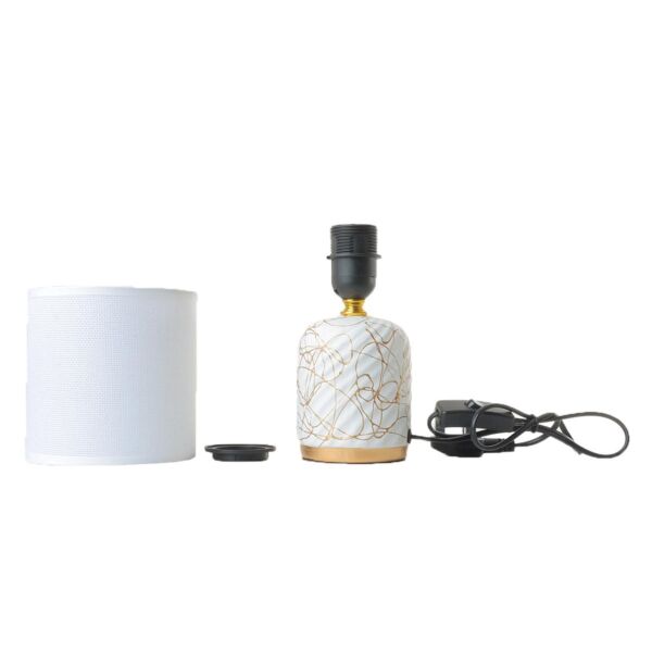 ابجورة طاولة سابو - ابيض وذهبي