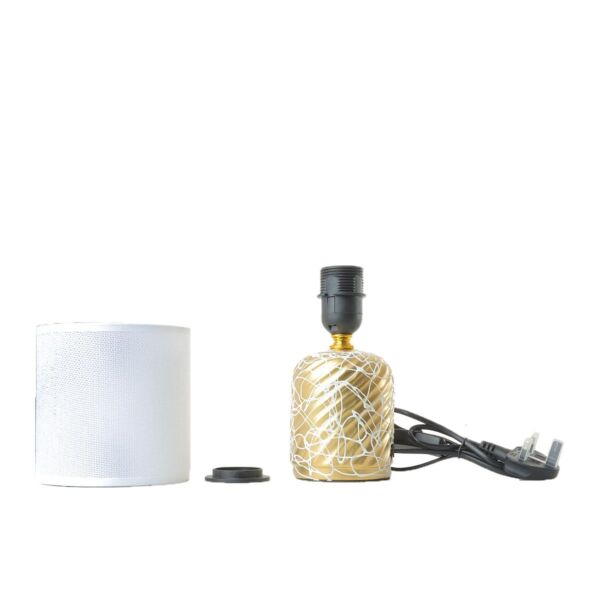 ابجورة طاولة سابو - ذهبي وابيض