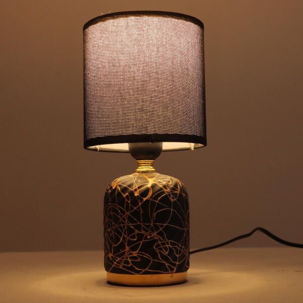 ابجورة طاولة سابو - اسود وذهبي