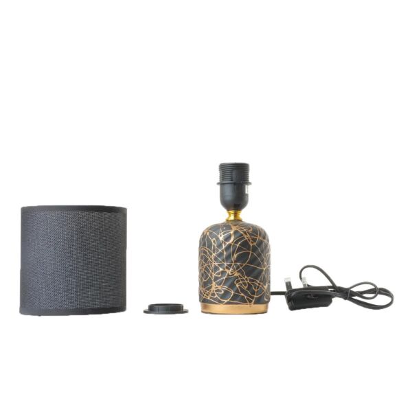 ابجورة طاولة سابو - اسود وذهبي