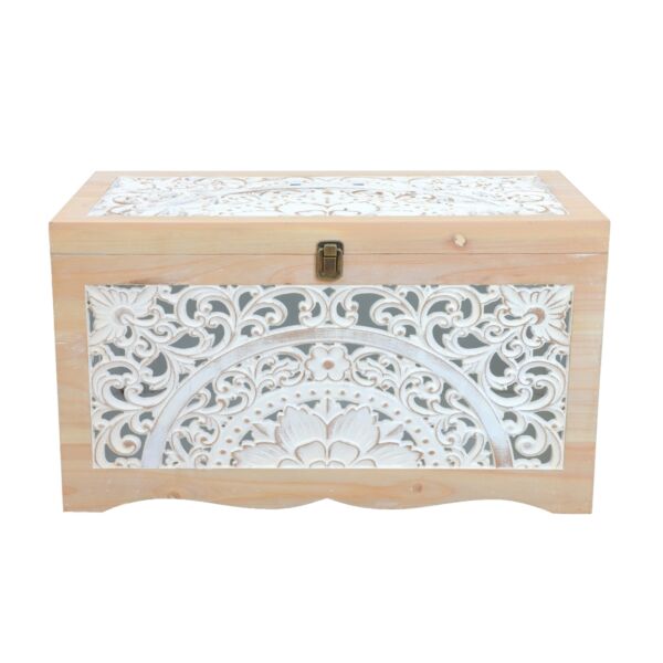 طقم صناديق خشب غابريني - خشبي وابيض