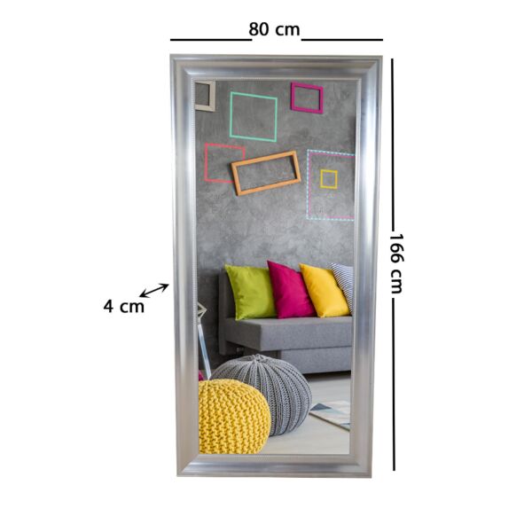 مرآة حائط كلاسينتو - فضي