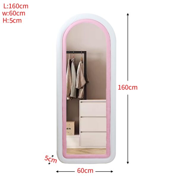 مرآة حائط كارمن - ابيض ووردي