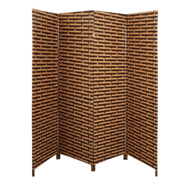 فاصل غرف بارتشن قابل للطي ماليزيا - بيج وبني غامق