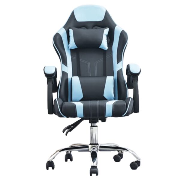 كرسي ألعاب سكاي قابل للتعديل - اسود وسماوي